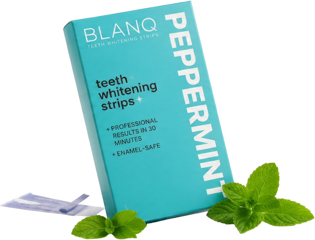 BLANQ Whitening Strips Verpackung – Peppermint